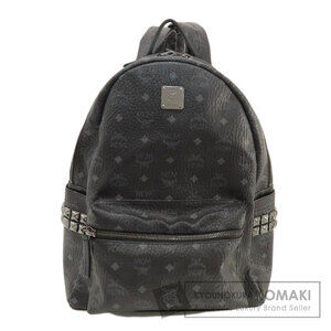 MCM Logo Backpack Daypack Leather